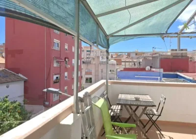 terraza amplia en chalet adosado en Olletas Málaga
